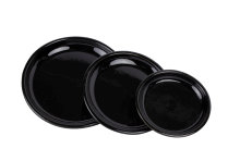 Pottefat blank svart Ø21 cm